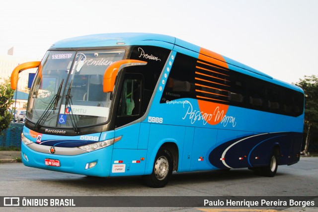 Empresa de Ônibus Pássaro Marron 5988 na cidade de São Paulo, São Paulo, Brasil, por Paulo Henrique Pereira Borges. Número da foto: #13025803.