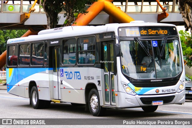 Rio Ita RJ 152.194 na cidade de Rio de Janeiro, Rio de Janeiro, Brasil, por Paulo Henrique Pereira Borges. Número da foto: #13025855.