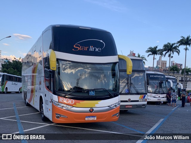 Starline Turismo 1800 na cidade de Aparecida, São Paulo, Brasil, por João Marcos William. Número da foto: #13024863.