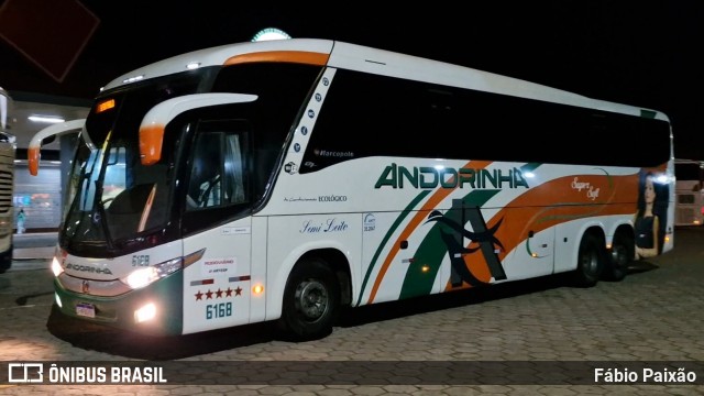 Empresa de Transportes Andorinha 6168 na cidade de Santa Cruz do Rio Pardo, São Paulo, Brasil, por Fábio Paixão. Número da foto: #13029218.
