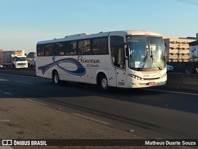 Princesa D'Oeste Fretamento e Turismo 2090 na cidade de Campinas, São Paulo, Brasil, por Matheus Duarte Souza. Número da foto: #13028891.