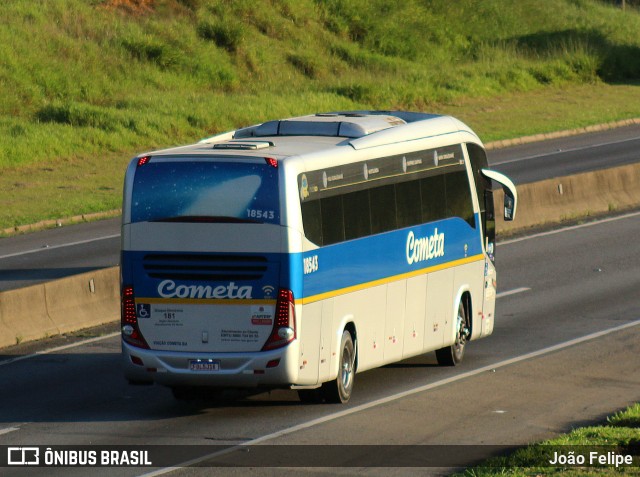 Viação Cometa 18543 na cidade de Canas, São Paulo, Brasil, por João Felipe. Número da foto: #13029120.