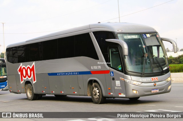 Auto Viação 1001 RJ 108.178 na cidade de São Paulo, São Paulo, Brasil, por Paulo Henrique Pereira Borges. Número da foto: #13028069.