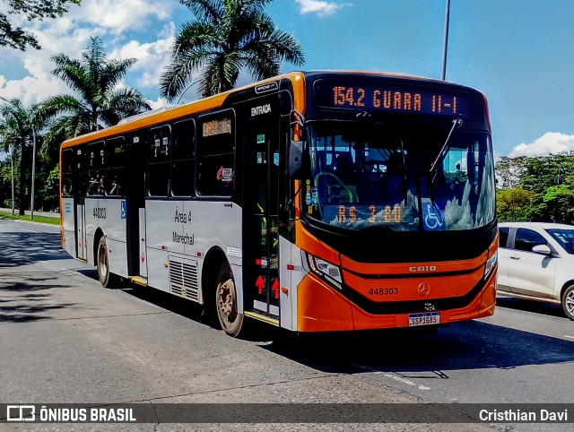 Auto Viação Marechal Brasília 448303 na cidade de Brasília, Distrito Federal, Brasil, por Cristhian Davi. Número da foto: #13028668.