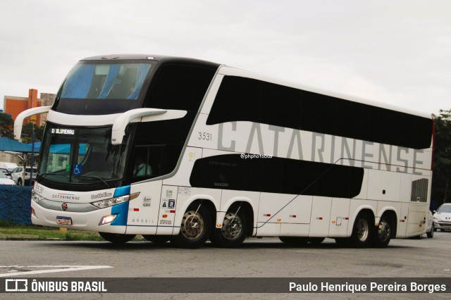 Auto Viação Catarinense 3531 na cidade de São Paulo, São Paulo, Brasil, por Paulo Henrique Pereira Borges. Número da foto: #13028093.