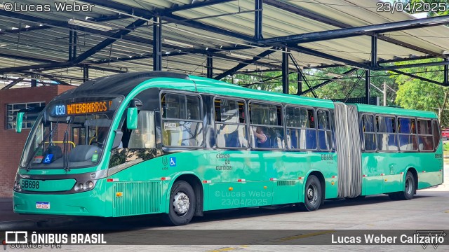 Transporte Coletivo Glória BB698 na cidade de Curitiba, Paraná, Brasil, por Lucas Weber Calizario. Número da foto: #13027881.