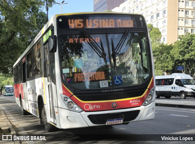 Auto Viação Alpha A48004 na cidade de Rio de Janeiro, Rio de Janeiro, Brasil, por Vinicius Lopes. Número da foto: #13029315.