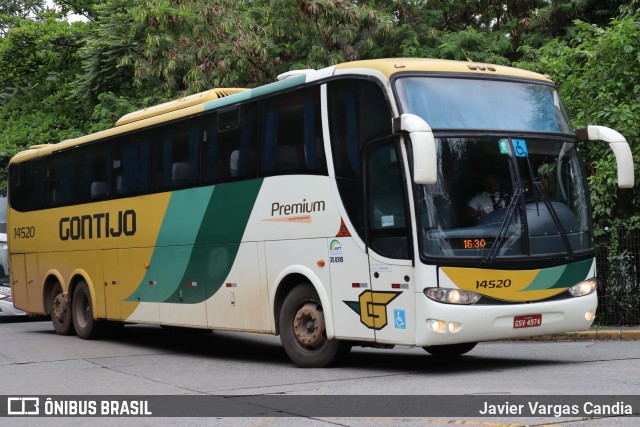 Empresa Gontijo de Transportes 14520 na cidade de Tietê, São Paulo, Brasil, por Javier Vargas Candia. Número da foto: #13030500.