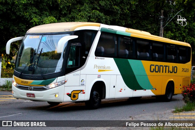 Empresa Gontijo de Transportes 7020 na cidade de Salvador, Bahia, Brasil, por Felipe Pessoa de Albuquerque. Número da foto: #13029390.