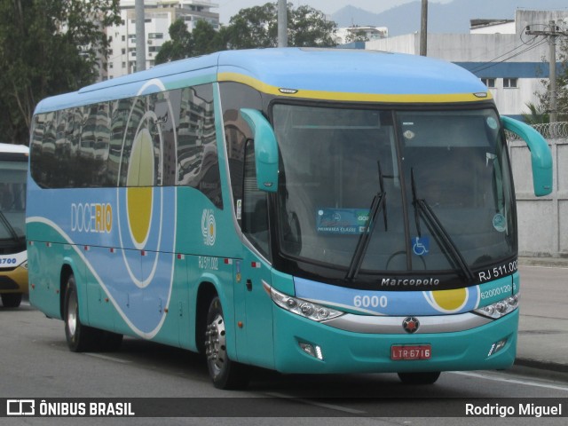 Doce Rio Fretamento e Turismo 6000 na cidade de Rio de Janeiro, Rio de Janeiro, Brasil, por Rodrigo Miguel. Número da foto: #13030478.
