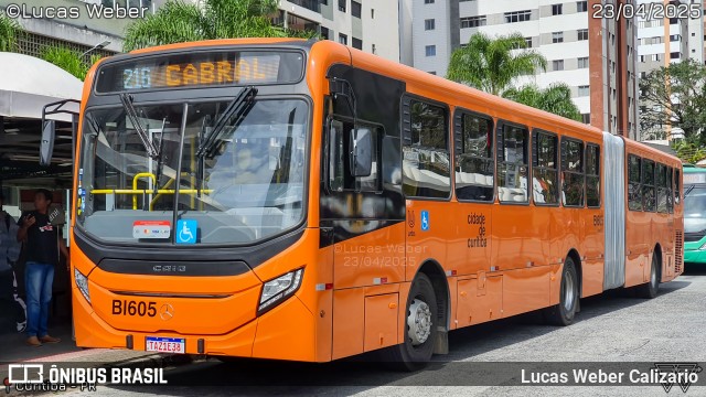 Transporte Coletivo Glória BI605 na cidade de Curitiba, Paraná, Brasil, por Lucas Weber Calizario. Número da foto: #13027889.