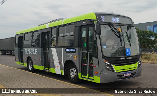 Transbus Cachoeirinha 1704 na cidade de Cachoeirinha, Rio Grande do Sul, Brasil, por Gabriel da Silva Ristow. Número da foto: #13028554.