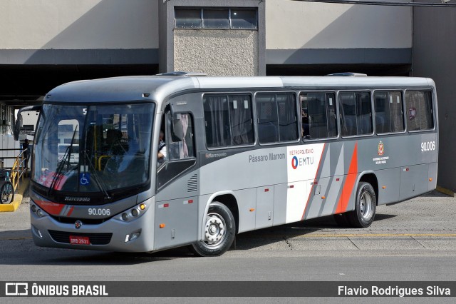 Empresa de Ônibus Pássaro Marron 90.006 na cidade de Cruzeiro, São Paulo, Brasil, por Flavio Rodrigues Silva. Número da foto: #13094212.