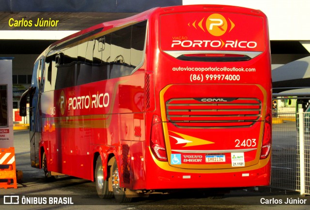 Auto Viação Porto Rico 2403 na cidade de Goiânia, Goiás, Brasil, por Carlos Júnior. Número da foto: #13094949.