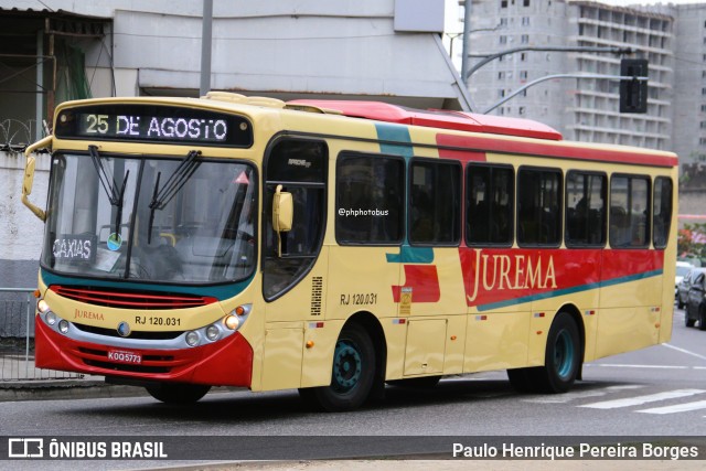 Auto Viação Jurema RJ 120.031 na cidade de Rio de Janeiro, Rio de Janeiro, Brasil, por Paulo Henrique Pereira Borges. Número da foto: #13095651.