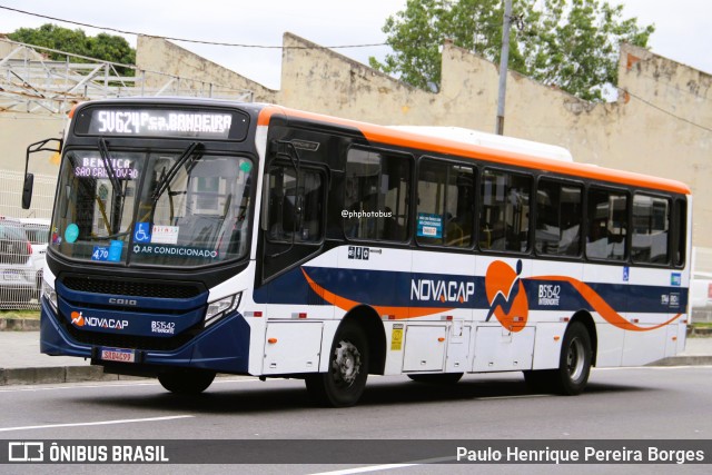 Viação Novacap B51542 na cidade de Rio de Janeiro, Rio de Janeiro, Brasil, por Paulo Henrique Pereira Borges. Número da foto: #13095661.