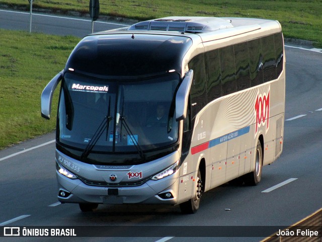 Auto Viação 1001 RJ 108.355 na cidade de Cachoeira Paulista, São Paulo, Brasil, por João Felipe. Número da foto: #13093671.