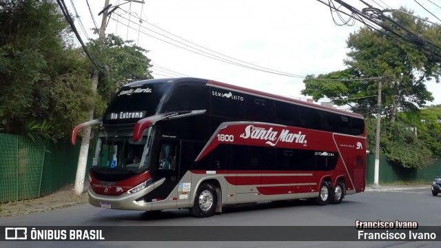 Santa Maria Fretamento e Turismo > Transportes Santa Maria(SP) 1800 na cidade de São Paulo, São Paulo, Brasil, por Francisco Ivano. Número da foto: #13095019.