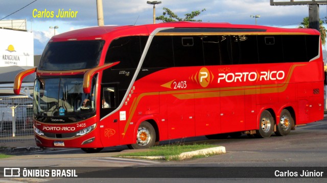 Auto Viação Porto Rico 2403 na cidade de Goiânia, Goiás, Brasil, por Carlos Júnior. Número da foto: #13094955.