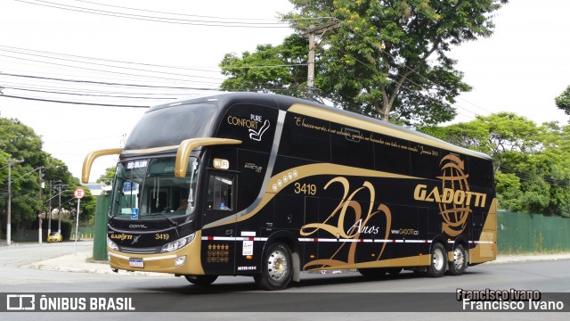 Auto Viação Gadotti 3419 na cidade de São Paulo, São Paulo, Brasil, por Francisco Ivano. Número da foto: #13095564.