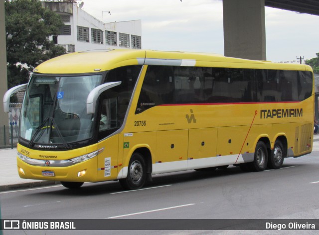 Viação Nova Itapemirim 20756 na cidade de Rio de Janeiro, Rio de Janeiro, Brasil, por Diego Oliveira. Número da foto: #13093313.