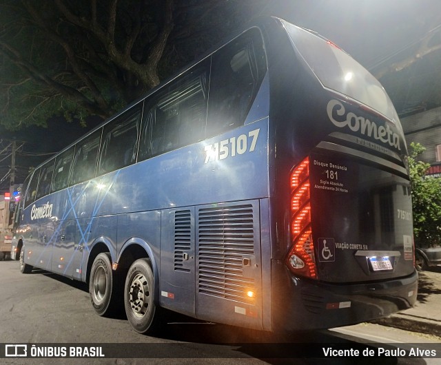 Viação Cometa 715107 na cidade de Itaúna, Minas Gerais, Brasil, por Vicente de Paulo Alves. Número da foto: #13119818.