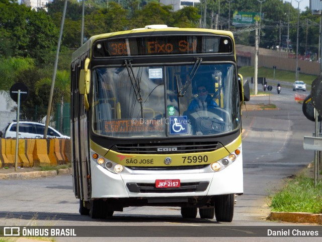 Expresso São José 75990 na cidade de Taguatinga, Distrito Federal, Brasil, por Daniel Chaves. Número da foto: #13120141.