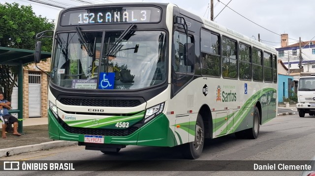 Viação Piracicabana Santos 4503 na cidade de Santos, São Paulo, Brasil, por Daniel Clemente. Número da foto: #13120438.