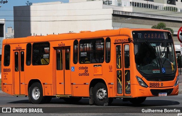Transporte Coletivo Glória BI889 na cidade de Curitiba, Paraná, Brasil, por Guilherme Bomfim. Número da foto: #13122755.