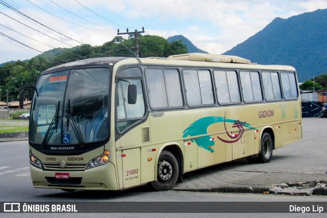 Gidion Transporte e Turismo 21003 na cidade de Joinville, Santa Catarina, Brasil, por Diego Lip. Número da foto: #13120135.