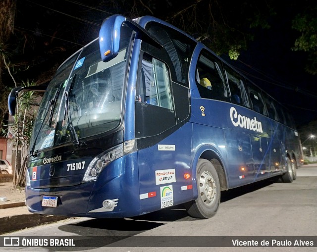 Viação Cometa 715107 na cidade de Itaúna, Minas Gerais, Brasil, por Vicente de Paulo Alves. Número da foto: #13119816.