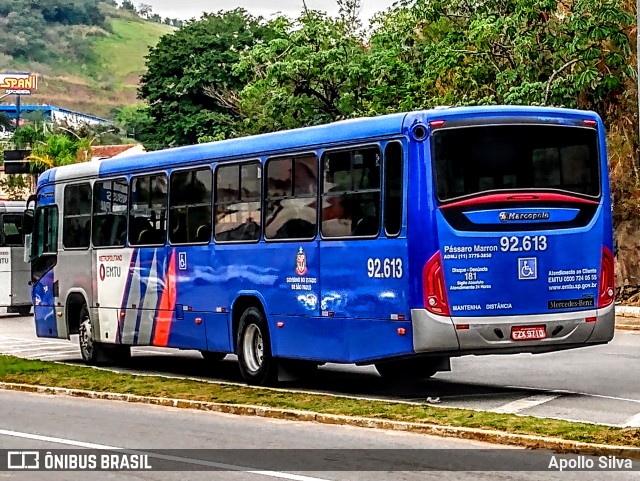 Empresa de Ônibus Pássaro Marron 92.613 na cidade de Guaratinguetá, São Paulo, Brasil, por Apollo Silva. Número da foto: #13122516.