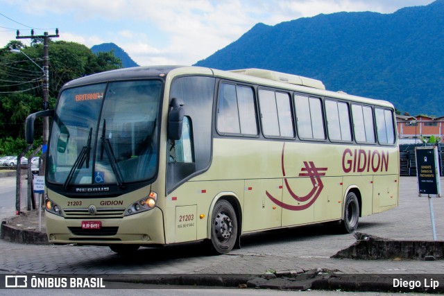 Gidion Transporte e Turismo 21203 na cidade de Joinville, Santa Catarina, Brasil, por Diego Lip. Número da foto: #13120213.