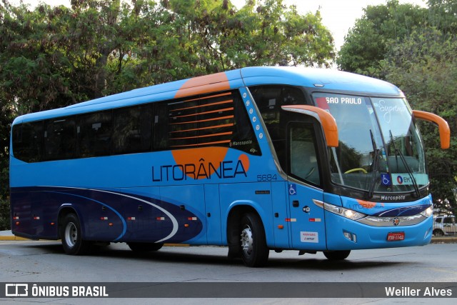 Litorânea Transportes Coletivos 5684 na cidade de São Paulo, São Paulo, Brasil, por Weiller Alves. Número da foto: #13121481.