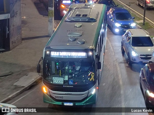 Auto Viação Urubupungá 00240 na cidade de Osasco, São Paulo, Brasil, por Lucas Kevin. Número da foto: #13120906.