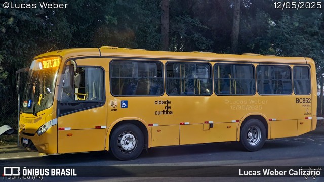 Transporte Coletivo Glória BC852 na cidade de Curitiba, Paraná, Brasil, por Lucas Weber Calizario. Número da foto: #13121222.