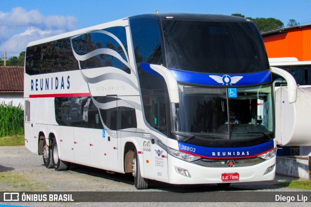 Reunidas Transportes Coletivos 38803 na cidade de Joinville, Santa Catarina, Brasil, por Diego Lip. Número da foto: #13122429.