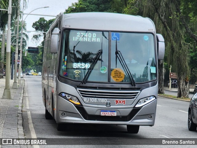 Auto Viação 1001 RJ 108.1180 na cidade de Rio de Janeiro, Rio de Janeiro, Brasil, por Brenno Santos. Número da foto: #13122793.