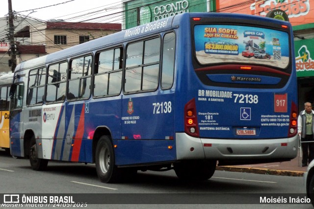 BR Mobilidade Baixada Santista 72138 na cidade de Cubatão, São Paulo, Brasil, por Moiséis Inácio. Número da foto: #13124298.