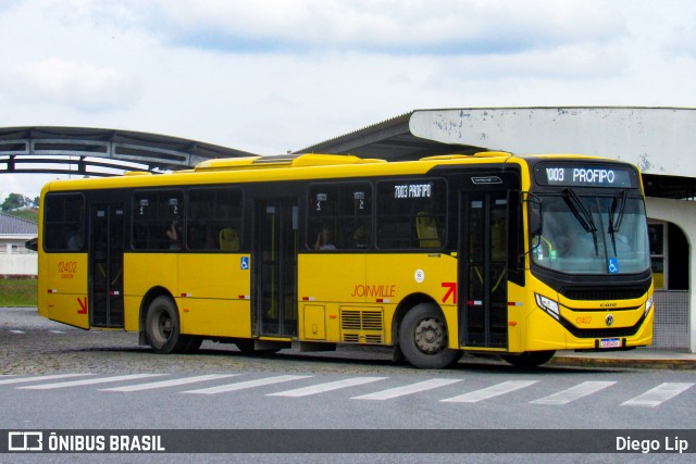 Gidion Transporte e Turismo 12402 na cidade de Joinville, Santa Catarina, Brasil, por Diego Lip. Número da foto: #13123540.