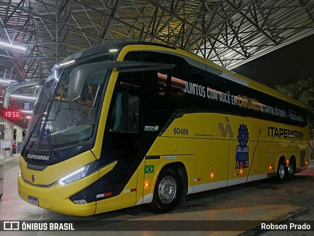 Viação Nova Itapemirim 60486 na cidade de São José dos Campos, São Paulo, Brasil, por Robson Prado. Número da foto: #13124018.