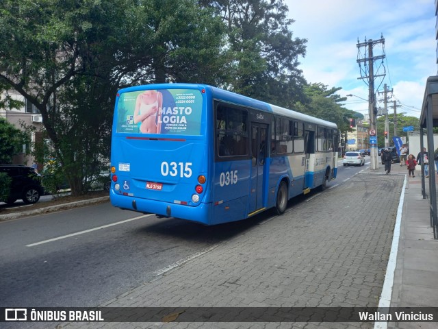 Transol Transportes Coletivos 0315 na cidade de Florianópolis, Santa Catarina, Brasil, por Wallan Vinicius. Número da foto: #13123280.