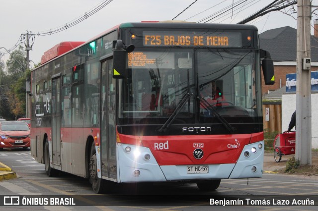Buses Omega 7181 na cidade de La Florida, Santiago, Metropolitana de Santiago, Chile, por Benjamín Tomás Lazo Acuña. Número da foto: #13125238.