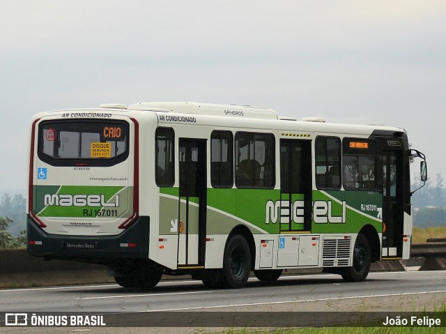 Transportes Mageli RJ 167.011 na cidade de Canas, São Paulo, Brasil, por João Felipe. Número da foto: #13124875.
