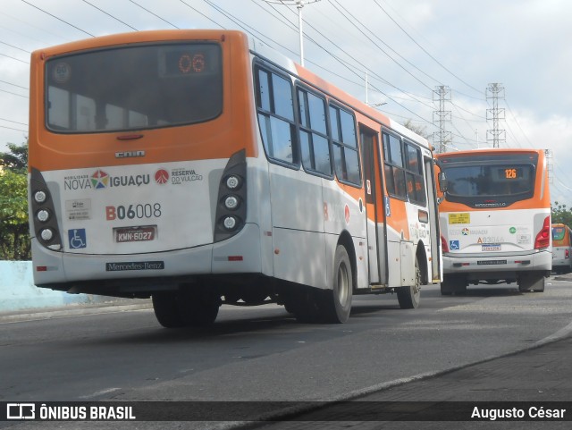 Expresso Nossa Senhora da Glória B06008 na cidade de Nova Iguaçu, Rio de Janeiro, Brasil, por Augusto César. Número da foto: #13124065.
