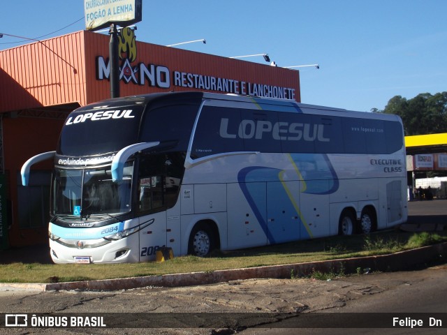 LopeSul Transportes - Lopes e Oliveira Transportes e Turismo - Lopes Sul 2084 na cidade de Cascavel, Paraná, Brasil, por Felipe  Dn. Número da foto: #13125259.
