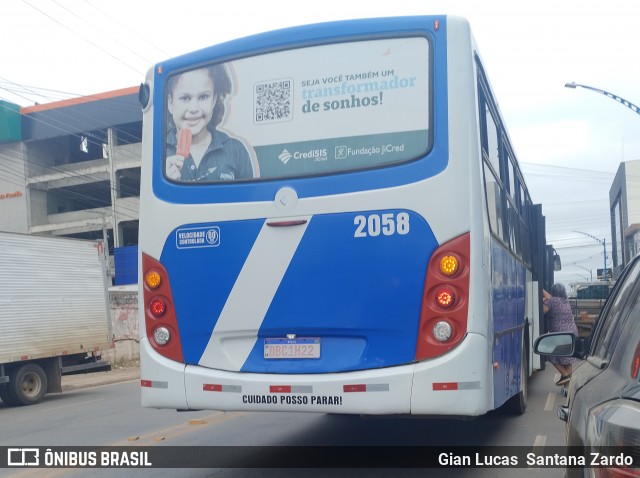 Transvida Transporte Coletivo 2058 na cidade de Ji-Paraná, Rondônia, Brasil, por Gian Lucas  Santana Zardo. Número da foto: #13123183.