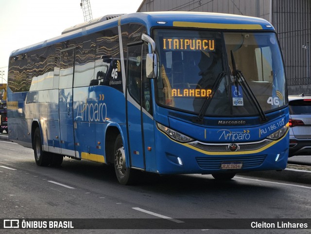 Viação Nossa Senhora do Amparo RJ 186.103 na cidade de Niterói, Rio de Janeiro, Brasil, por Cleiton Linhares. Número da foto: #13123221.