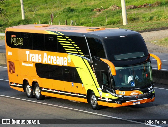 Empresa de Transporte Coletivo Trans Acreana 806 na cidade de Canas, São Paulo, Brasil, por João Felipe. Número da foto: #13124202.