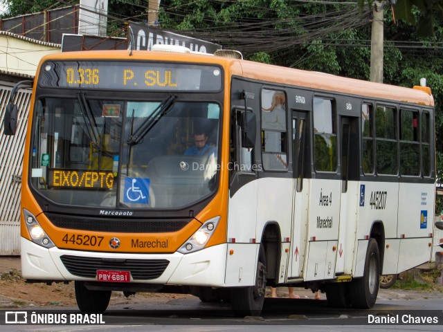 Auto Viação Marechal Brasília 445207 na cidade de Ceilândia, Distrito Federal, Brasil, por Daniel Chaves. Número da foto: #13123313.